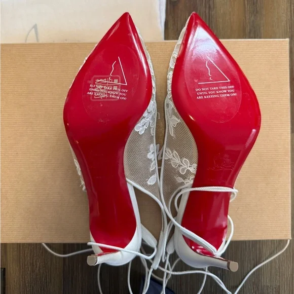 Christian Louboutin Lace Slingback 85mm | NEW IN BOX - Picture 5 of 16